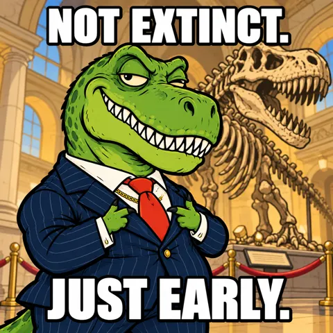 Not extinct. Just early.