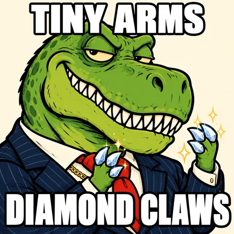 Tiny arms. Diamond claws.