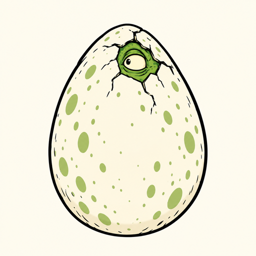 Plain speckled dinosaur egg